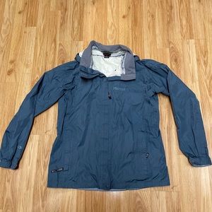 Marmot Women's M Full Zip Snap Hooded SoftShell Windbreaker Rain Jacket Gray